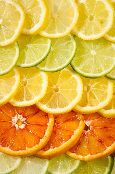 pomeranč, citron, plátky limetky - Fotografie, Obrázek