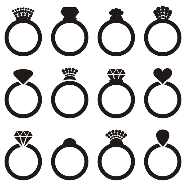 Snubní prsten ikony  - Vektor, obrázek