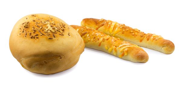 pagnotta di pane isolato su sfondo bianco - Foto, immagini