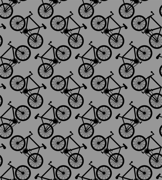 Patrón de bicicleta sin costuras. fondo de bicicleta. Textura vectorial - Vector, imagen