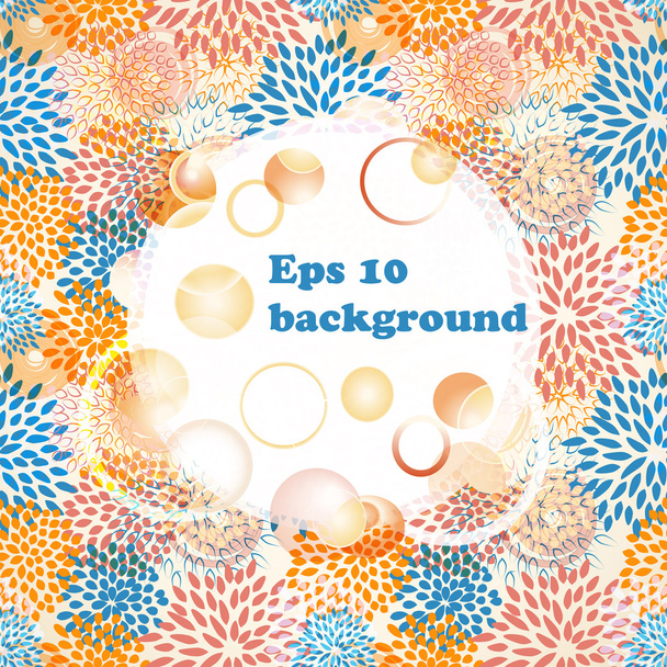 vector seamless floral background with space for your text and b - Vector, imagen
