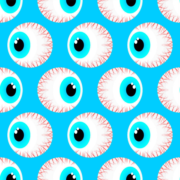 Eyeball Pattern seamless . Round eye Background. texture - Vektori, kuva