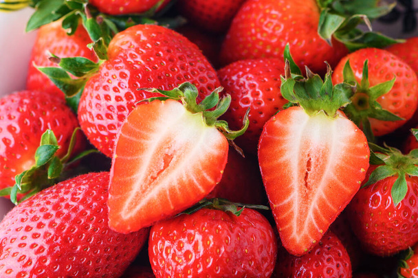 fond de fraises rouges fraîches 11 - Photo, image