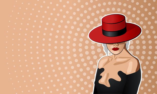 赤い帽子の肖像画の女性｜AlliPhoneWallpapers.net  - ベクター画像