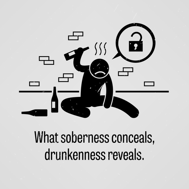 Lo que oculta la sobriedad, lo que revela la embriaguez
 - Vector, Imagen
