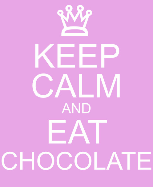 Őrizzétek meg nyugalmatok és enni csokoládé rózsaszín jele - Fotó, kép