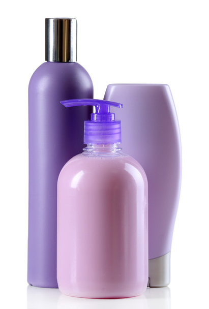 Cosmetic bottles isolated on white background - Photo, image