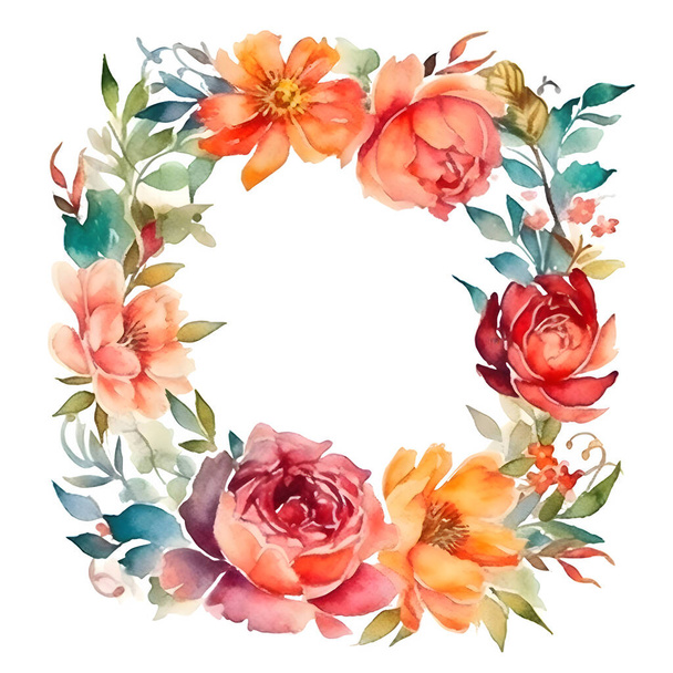 Rustic watercolor floral design with natural textures and earthy tones White Background - Fotó, kép