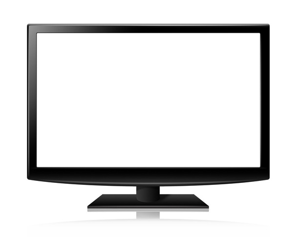 Telewizor z płaskim ekranem lcd lub led realistycznych ilustracji scre puste - Zdjęcie, obraz