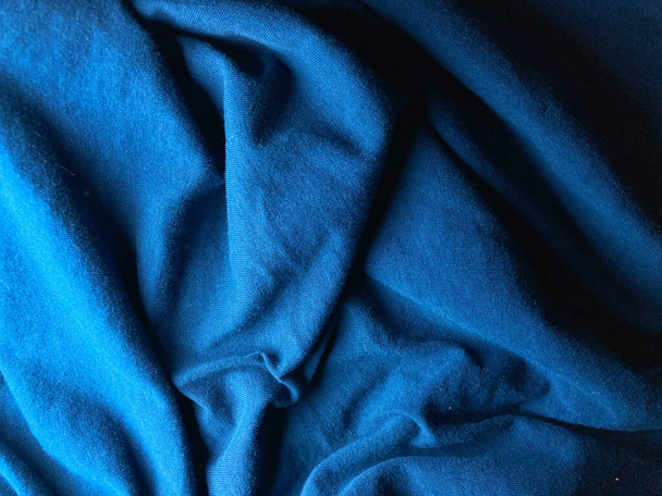 Синя текстура тканини безшовний, синій фон
 - Фото, зображення