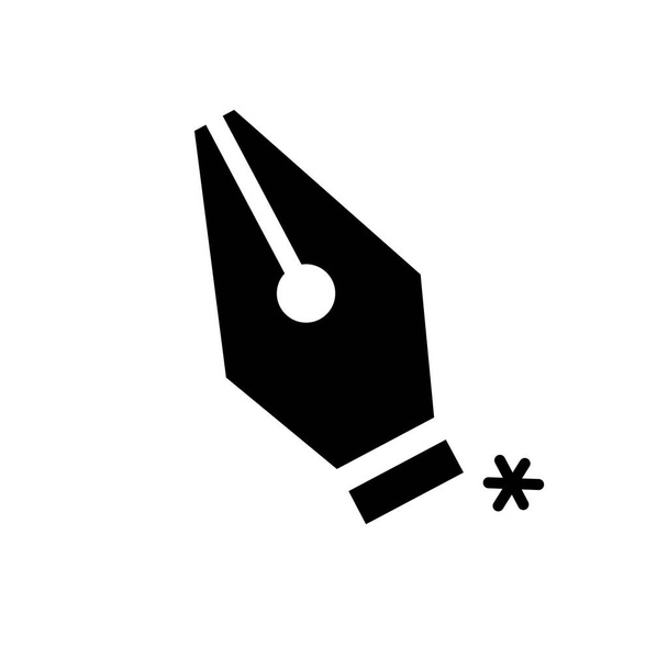 Ikona poduszki narzędzia długopis dla grafika, projektant logo, kontroler krzywizny, Ścieżka utworzyć ikonę narzędzia w kolorze czarno-białym - Wektor, obraz