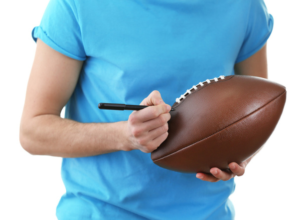 Autographs by American football star - Foto, Imagen