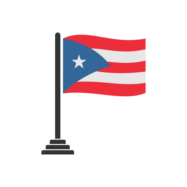 Puerto rico bayrak simgesi seti, Puerto rico bağımsızlık günü simgesi vektör işareti belirlendi - Vektör, Görsel