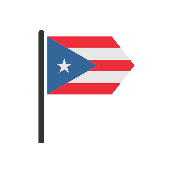 Puerto rico bayrak simgesi seti, Puerto rico bağımsızlık günü simgesi vektör işareti belirlendi - Vektör, Görsel