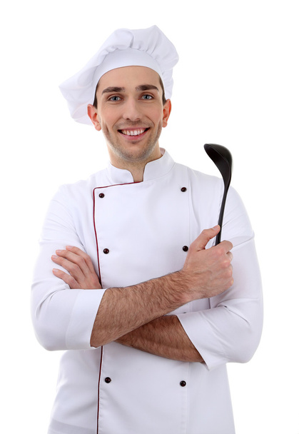 Chef with ladle in hands - Foto, Bild