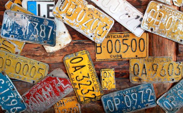 Cuban license plates - Photo, Image