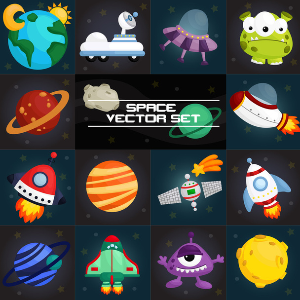 Space Square Vector Set - ベクター画像