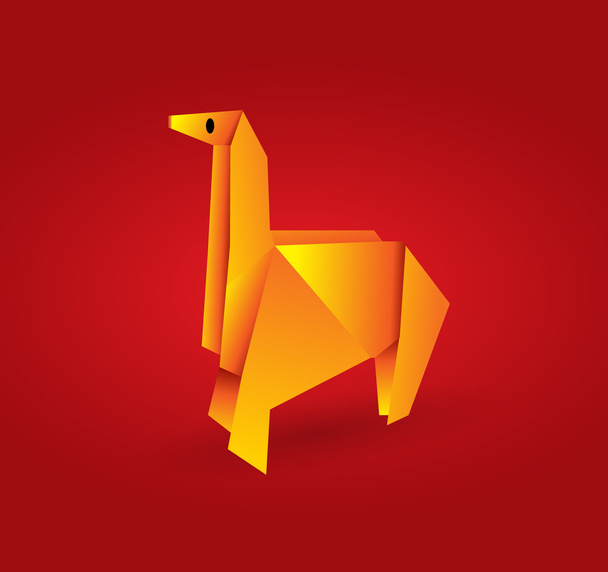 Origami άλογο - Διάνυσμα, εικόνα