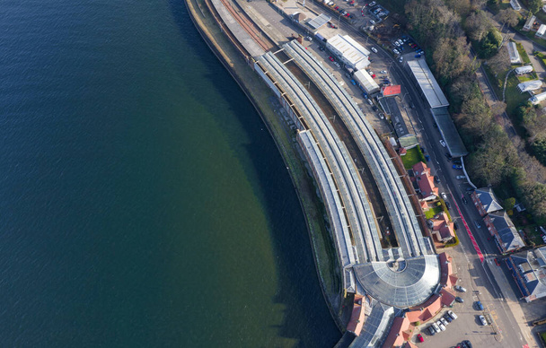 Wemyss Bay vasútállomás az Egyesült Királyság felett - Fotó, kép