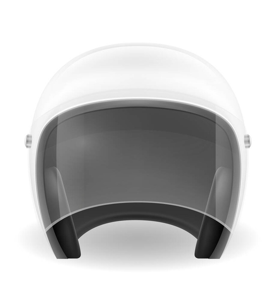 old motorcyclist helmet for driving a motorbike vector illustration isolated on white background - Vektör, Görsel
