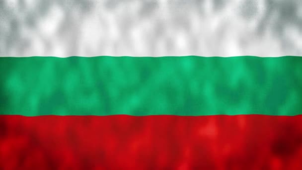 Bulgarian lipun animaatio. 4K. Bulgaria lippu purjehtii, Bulgarian tasavalta lippu tehdä animaatio. Sofia, Bulgaria. - Materiaali, video