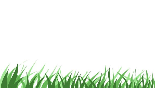 Background illustration with green grass image. Perfect for wallpapers, website backgrounds, book covers, greeting cards, invitation cards, posters, banners - Vector, Image