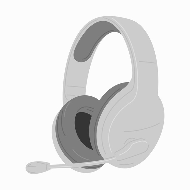 Wireless headphones vector color object - Vector, imagen
