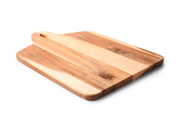 Nova placa de cozinha de madeira no fundo branco - Foto, Imagem