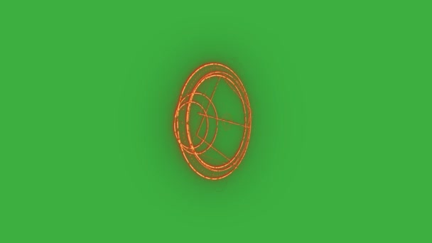 Tela verde chroma portal de vídeo de animação chave no fundo tela verde - Filmagem, Vídeo