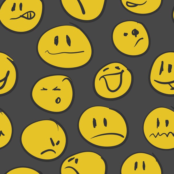 Set of  hand drawn emoticons . Vector eps8 - Vector, Image