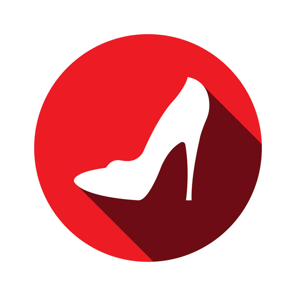 Vrouwen schoenen pictogram vector illustratie sjabloon ontwerp - Vector, afbeelding