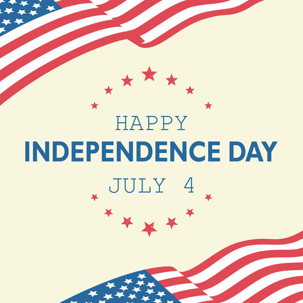 Szczęśliwego Dnia Niepodległości. USA święto narodowe 4 lipca, nowoczesny wektor tła ilustracja - Wektor, obraz