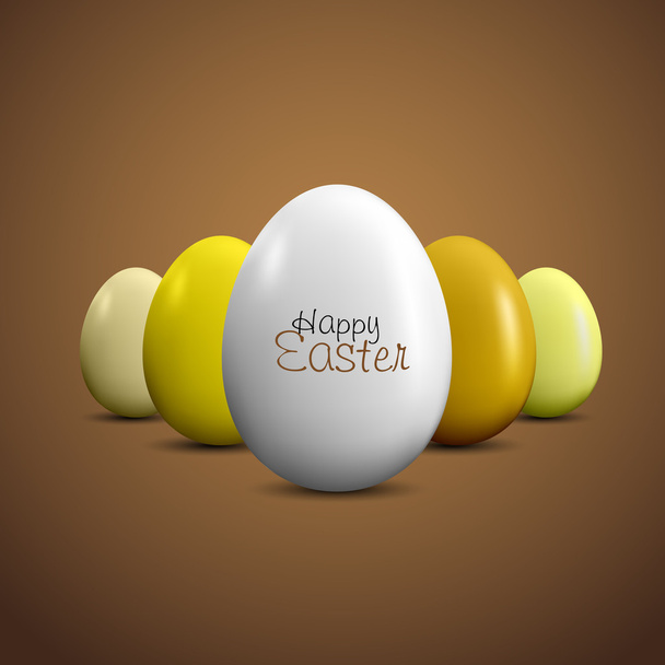 Big realistic easter eggs - Vettoriali, immagini