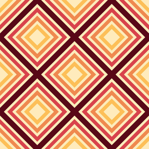 Vector seamless pattern. Repeating geometric tiles with a diamond. Retro seamless pattern of the 70s. - Vektor, Bild