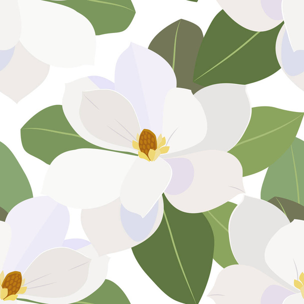 White flowers isolated on a white background. Seamlees vector pattern. - Vektor, obrázek