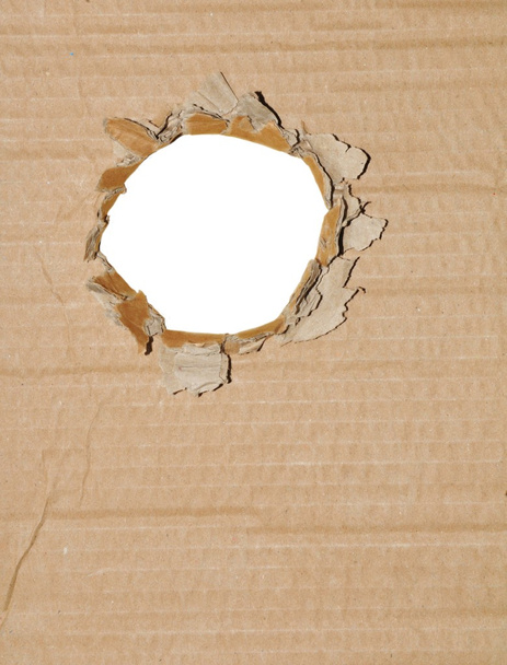 Cardboard hole - Photo, Image