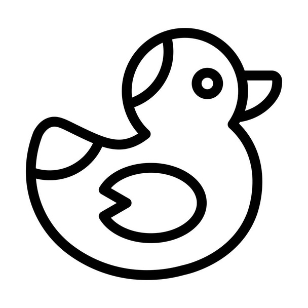Gumové kachní vektor tlustá čára ikona pro osobní a komerční použití - Vektor, obrázek