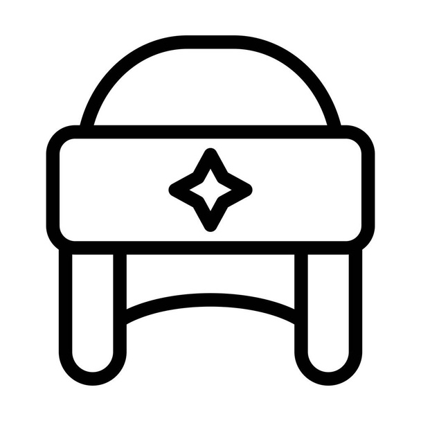 Trapper Vector Thick Line Icon For Personal And Commercial Use - Vector, Image