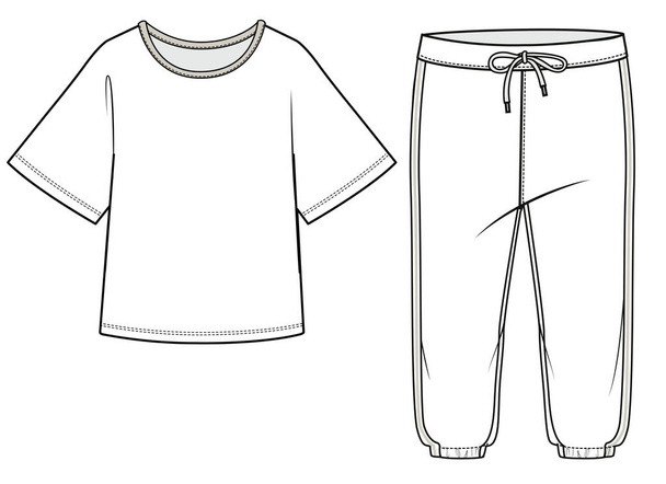 Pajama vector illustration background  - Vektör, Görsel