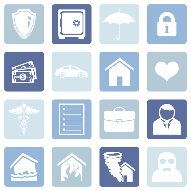 Serie di icone assicurative
 - Vettoriali, immagini