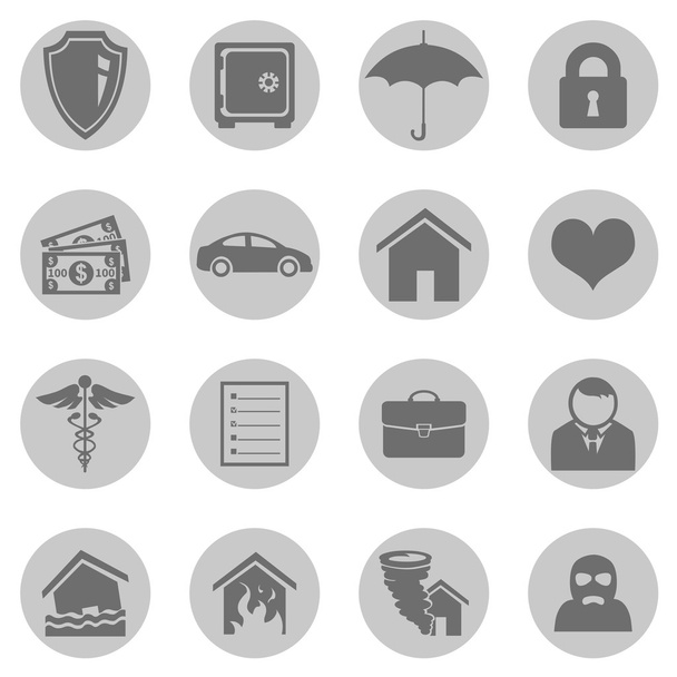 Conjunto de iconos de seguros
 - Vector, Imagen