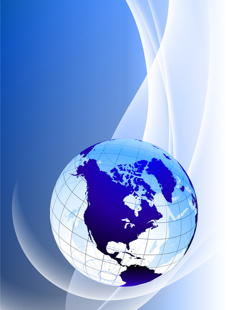 Globe on Abstract Color Background - Vektor, kép