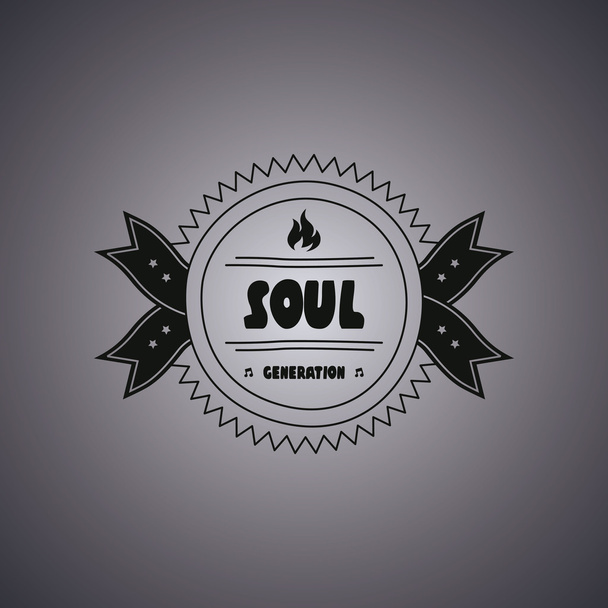 Género de música soul label
 - Vector, Imagen