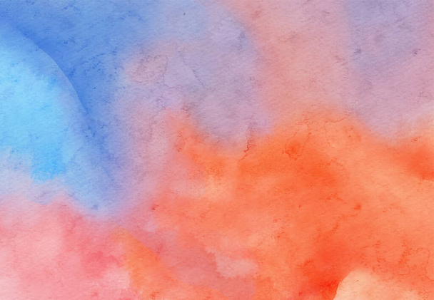 抽象青赤水彩画背景。バナー要素のデザイン。ベクターイラスト - ベクター画像