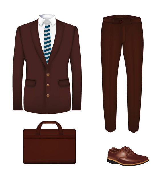 Businessman clothes set. vector illustration - Вектор, зображення