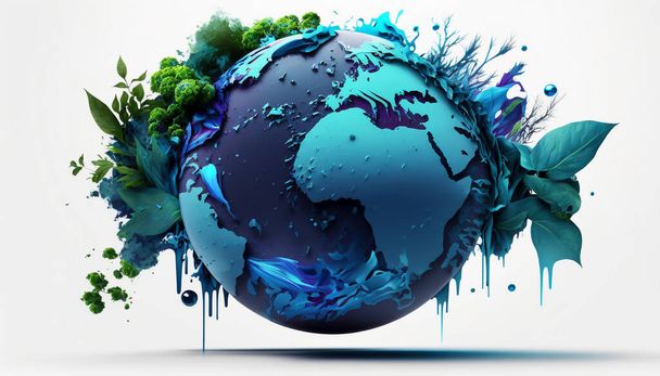Earth day. Invest in our planet Saving water and world environmental protection concept - Photo, Image