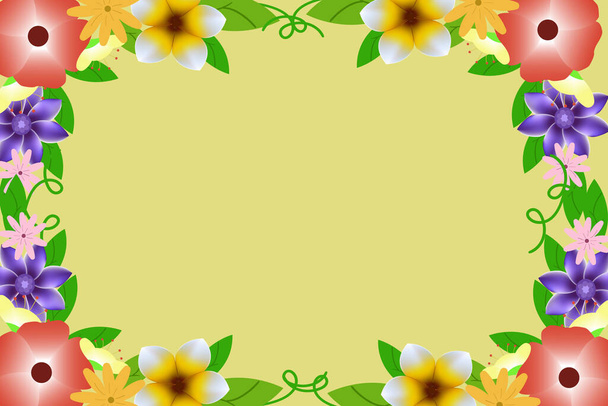 Flat design flower background illustration - Vetor, Imagem