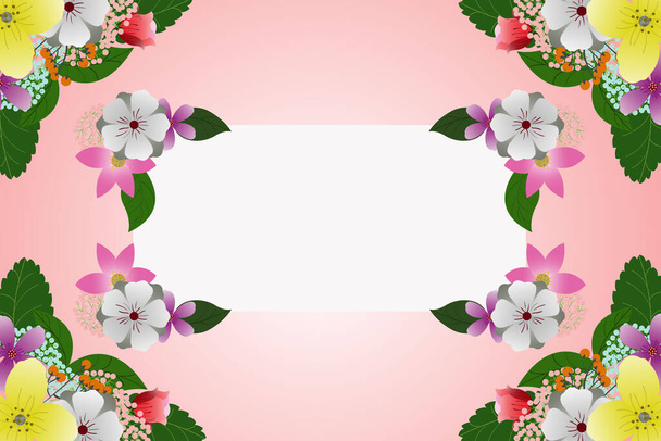 Flat charming floral background design - Вектор,изображение