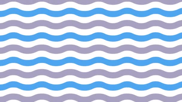 Wave pattern animated background. Wave seamless pattern motion background. Striped waves 2d animation. 4K seamless loop video footage - Footage, Video