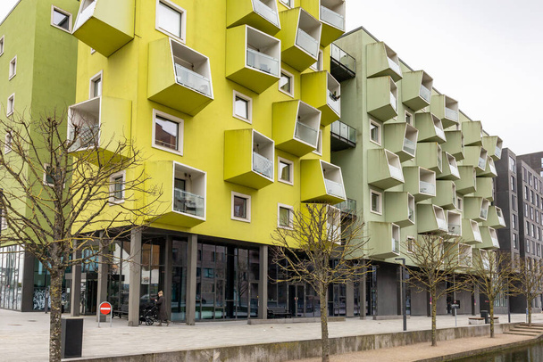 Kodaň, Dánsko Moderní budovy v okrese Vestamager na jihu města. - Fotografie, Obrázek